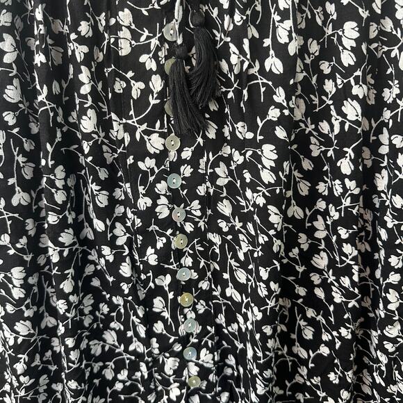 Rachel Zoe Black & White Boho Ditsy Floral High-Waist Skirt – Size M - Picture 6 of 7